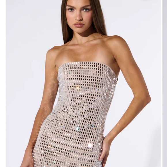 MEET ME ON THE DANCEFLOOR RHINESTONE MINI DRESS - 2X - Picture 4 of 4